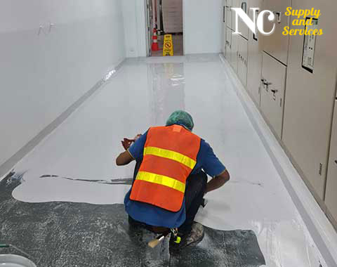 เคลือบพื้นป้องกันไฟฟ้าสถิต Anti-static flooring Conductive Floor